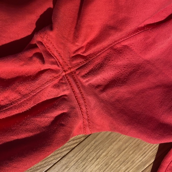 Forever 21 coral red distressed destroyed ripped skinny jeans size 30 - Picture 7 of 11